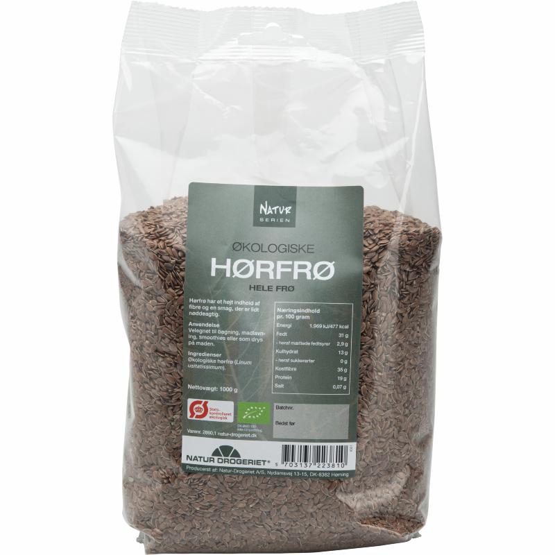 Flaxseed, whole brown 1000 g Organic